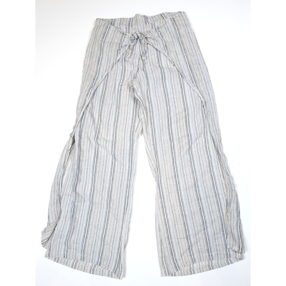 Just Living Linen Blend Wide Leg Beach‎ Pants Women's Size Medium